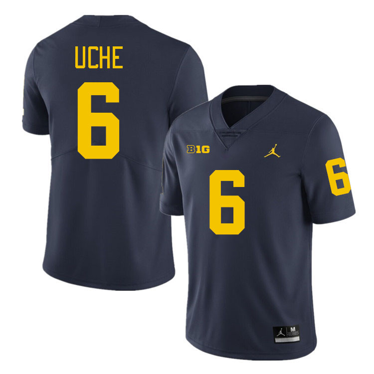 Joshua Uche Michigan Jersey,Michigan Wolverines #6 Joshua Uche Jersey Youth-Navy